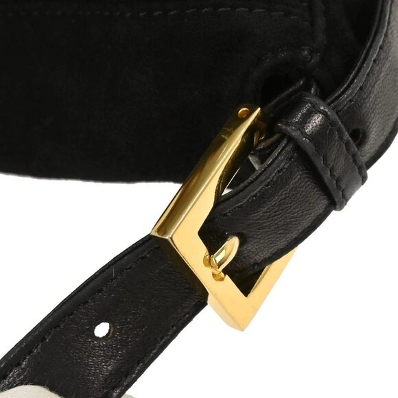 Fendi Black Suede Mamma Baguette Handbag 155599 - Picture 5 of 10